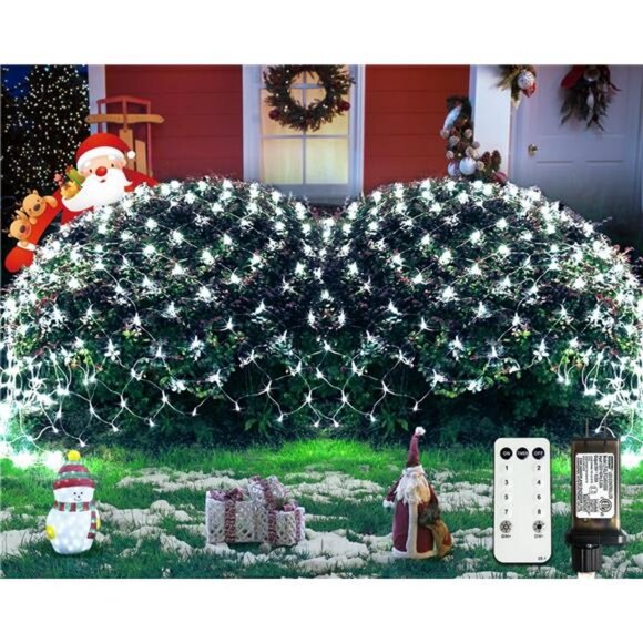 360 LED Christmas Net Lights Outdoor Mesh Lights, 12 ft x 5...